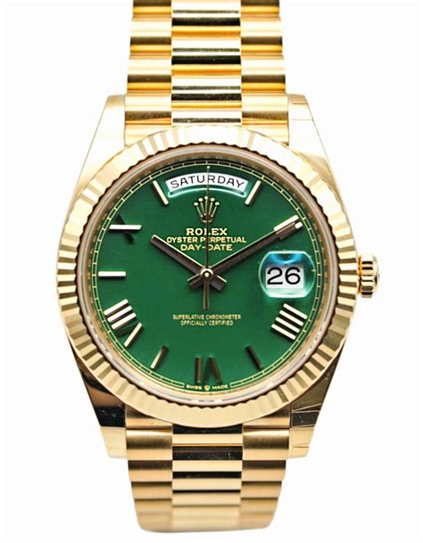 rolex day-date 40 green dial|Rolex Day-Date 40 presidential.